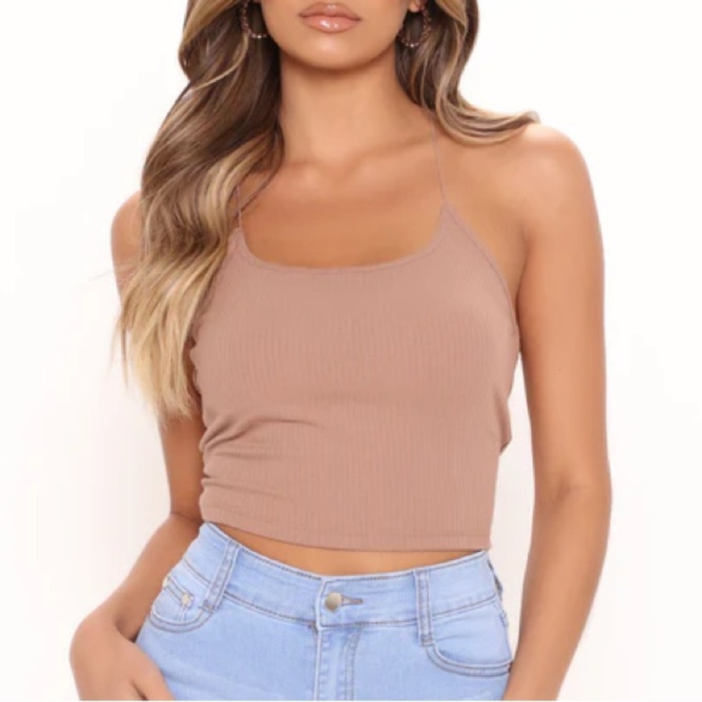 NWT Fashion Nova Tan Ribbed Camisole
